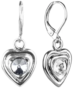 LUISIA® Ohrringe Lisanne Herzanhänger mit Kristallen von Swarovski® - Kristall