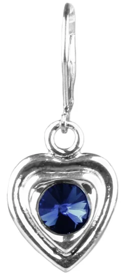 LUISIA® Ohrringe Lisanne Herzanhänger mit Kristallen von Swarovski® - Ozeanblau