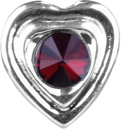 LUISIA® Ohrringe Lisanne Herzanhänger mit Kristallen von Swarovski® - Dunkelrot