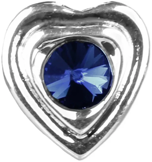 LUISIA® Ohrringe Lisanne Herzanhänger mit Kristallen von Swarovski® - Ozeanblau