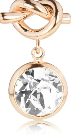 LUISIA® Ohrringe mit Knoten und Kristall von Swarovski® - Rosegold / Crystal