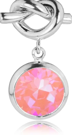 LUISIA® Ohrringe mit Knoten und Kristall von Swarovski® - Silber / Lotus Pink Delite