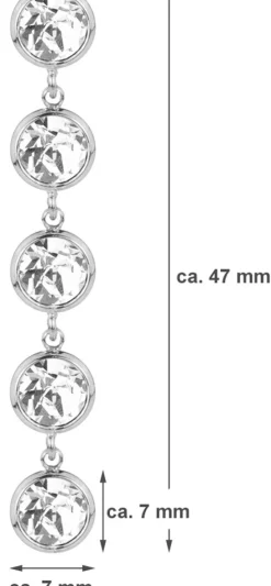 LUISIA® Ohrringe "Calanthe" mit fünf Kristallen von Swarovski® - Silber / Crystal