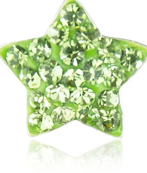 LUISIA® Ohrringe Stern mit Kristallen von Swarovski® - 925 Sterling Silber - Hellgrün