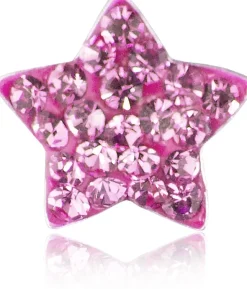 LUISIA® Ohrringe Stern mit Kristallen von Swarovski® - 925 Sterling Silber - Pink
