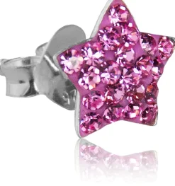 LUISIA® Ohrringe Stern mit Kristallen von Swarovski® - 925 Sterling Silber - Pink