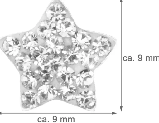 LUISIA® Ohrringe Stern mit Kristallen von Swarovski® - 925 Sterling Silber - Hellgrün