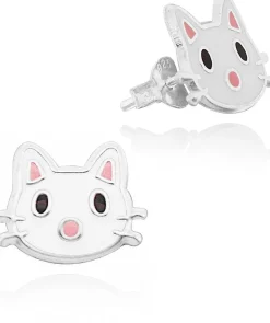 LUISIA® Ohrstecker Katze Kitty - 925 Sterling Silber