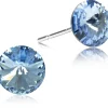 LUISIA® Ohrstecker mit Kristallen von Swarovski® - 6 mm Light Safir / Hellblau