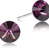 LUISIA® Ohrstecker mit Kristallen von Swarovski® - 6 mm Amethyst / Pflaume