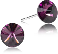 LUISIA® Ohrstecker mit Kristallen von Swarovski® - 6 mm Amethyst / Pflaume