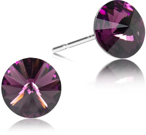 LUISIA® Ohrstecker mit Kristallen von Swarovski® - 6 mm Amethyst / Pflaume