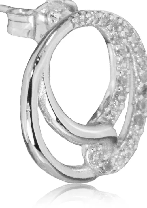 LUISIA® Ohrstecker "Infinity Ringe" mit Zirkonia 66523 - 925 Silber Ohrringe
