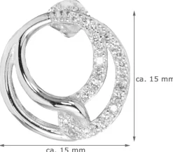 LUISIA® Ohrstecker "Infinity Ringe" mit Zirkonia 66523 - 925 Silber Ohrringe