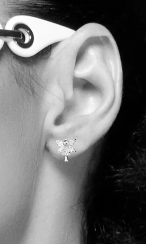 LUISIA® Ohrstecker "Kleine Elfe" mit Zirkonia YG04279 - 925 Sterling Silber