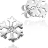 LUISIA® Ohrstecker Schneeflocke mit Kristall von Swarovski® - 925 Sterling Silber - Kristall