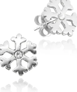 LUISIA® Ohrstecker Schneeflocke mit Kristall von Swarovski® - 925 Sterling Silber - Kristall