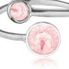 LUISIA® Ring "Fjella" mit zwei Kristallen von Swarovski® - Silber / Light Rose