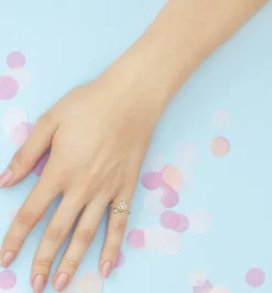 LUISIA® Ring "Fjella" mit zwei Kristallen von Swarovski® - Silber / Light Rose