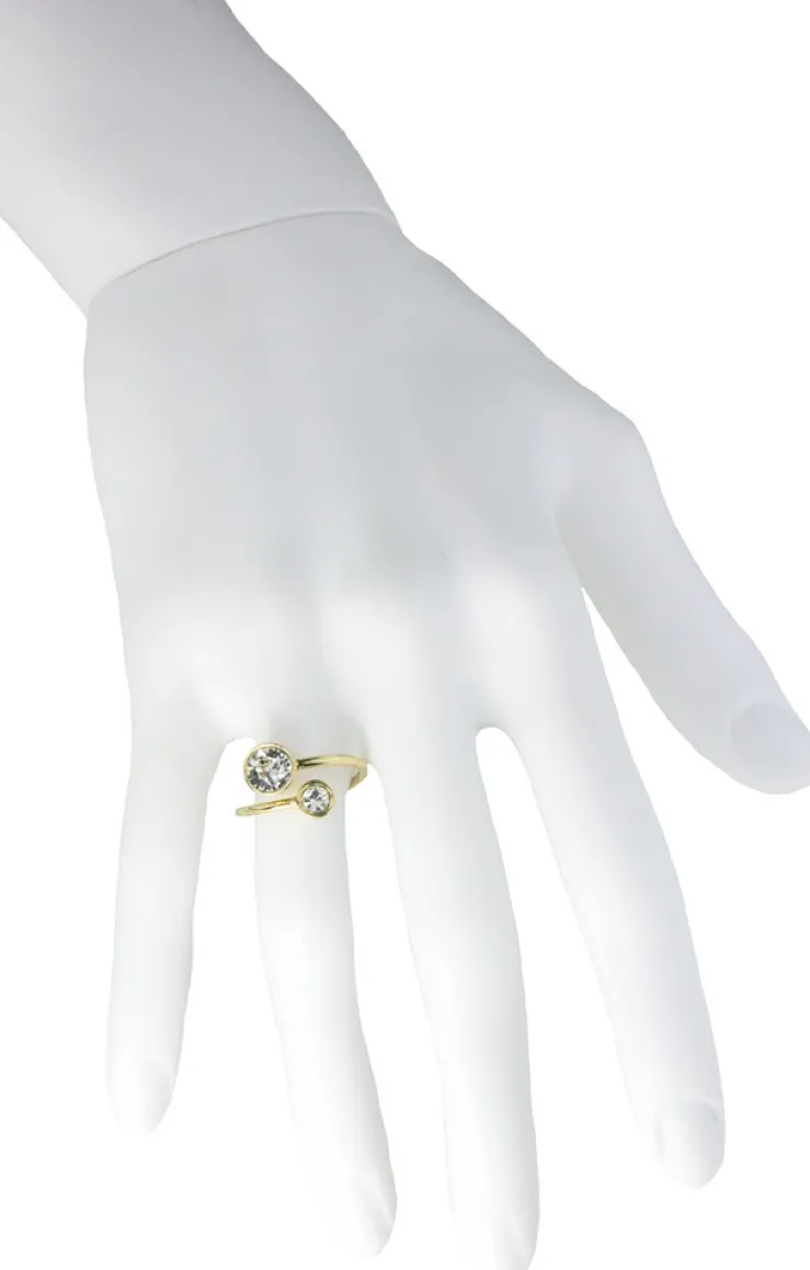 LUISIA® Ring "Fjella" mit zwei Kristallen von Swarovski® - Silber / Light Rose