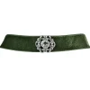 LUISIA® Samt Kropfband Annina mit Ornament und Kristall von Swarovski® - Olivgrün