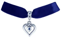 LUISIA® Samt Kropfband Heart in Heart 51239-47712 | Dunkelblau
