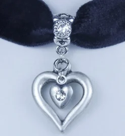 LUISIA® Samt Kropfband Heart in Heart 51239-47712 | Schwarz