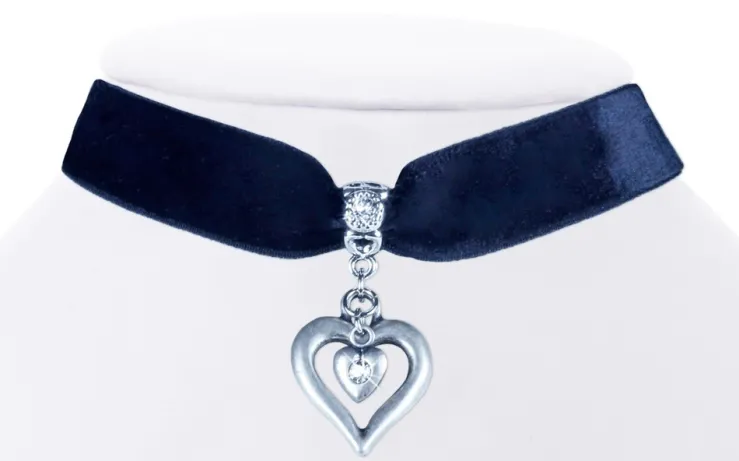 LUISIA® Samt Kropfband Heart in Heart 51239-47712 | Schwarz