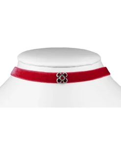 LUISIA® Samt Kropfband "Ramona" mit Kristall von Swarovski® | Rot