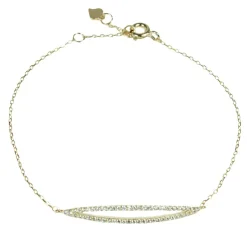 LUISIA® Vergoldetes Damen Armband mit Strass - 925 Silber mit Zirkonia Spange