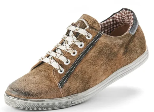 MADDOX Damen Leder Sneaker "Valentina" Trachten Schuhe | Wood Nappato