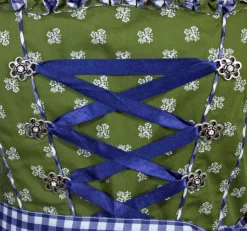 MADDOX Dirndl "Achensee" Traditionell | Olive Kobalt 55 cm