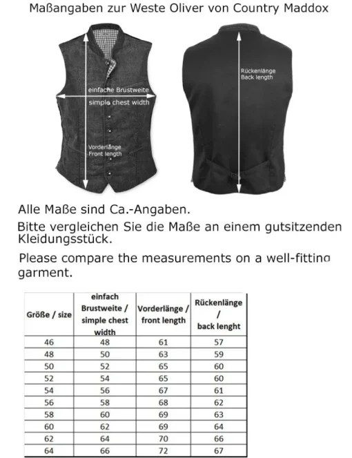 MADDOX Herren Leinen Trachten Weste "Oliver" | Weinrot