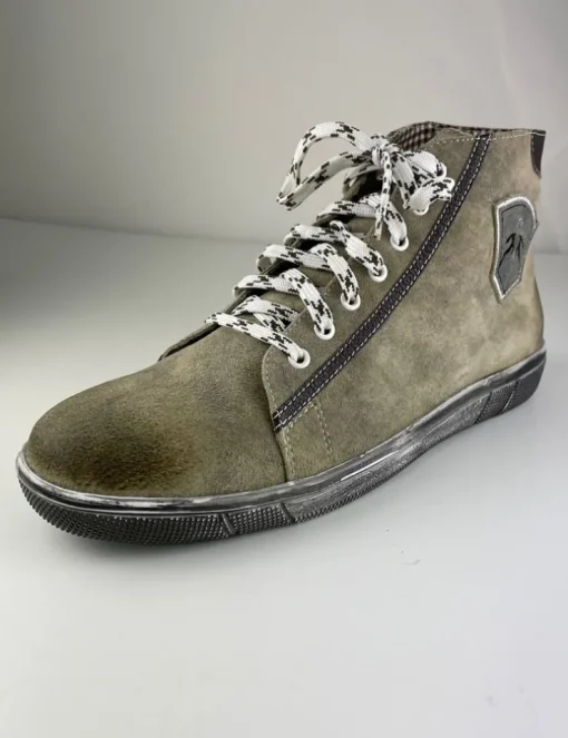 MADDOX Herren Trachten Leder Schuhe Hohe Sneaker "Marinus" | Stein