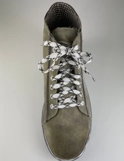 MADDOX Herren Trachten Leder Schuhe Hohe Sneaker "Marinus" | Stein