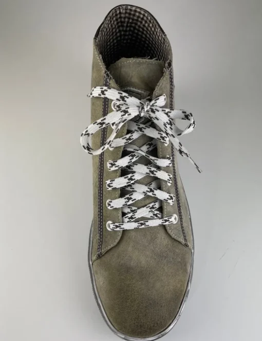 MADDOX Herren Trachten Leder Schuhe Hohe Sneaker "Marinus" | Stein