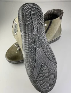 MADDOX Herren Trachten Leder Schuhe Hohe Sneaker "Marinus" | Stein