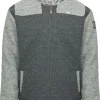 MADDOX Herren Trachten Strickjacke Wendel mit Kapuze - Anthrazit Grau