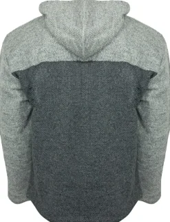 MADDOX Herren Trachten Strickjacke Wendel mit Kapuze - Anthrazit Grau