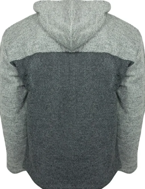 MADDOX Herren Trachten Strickjacke Wendel mit Kapuze - Anthrazit Grau