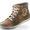 MADDOX Hohe Damen Leder Sneaker "Victoria" Trachten Schuhe | Wood Nappato