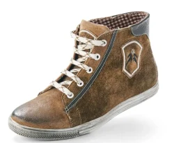 MADDOX Hohe Damen Leder Sneaker "Victoria" Trachten Schuhe | Wood Nappato