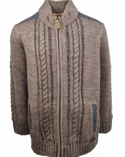Maddox Jungen Strickjacke "Altwil" mit Zopfmuster | Braun