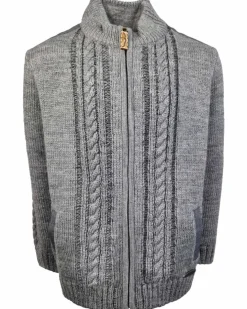 Maddox Jungen Strickjacke "Altwil" mit Zopfmuster | Grau