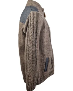 Maddox Jungen Strickjacke "Altwil" mit Zopfmuster | Braun