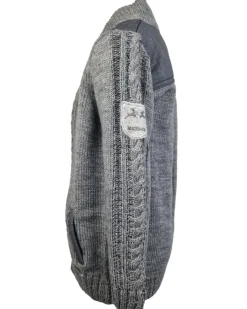 Maddox Jungen Strickjacke "Altwil" mit Zopfmuster | Grau