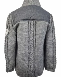 Maddox Jungen Strickjacke "Altwil" mit Zopfmuster | Grau