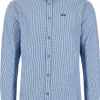 MADDOX Kariertes Trachtenhemd Button Down - Hemd-47 | Navy Blau