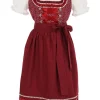 MADDOX Kinder Dirndl "Elisa" 3-tlg. | Streublümchen Rot