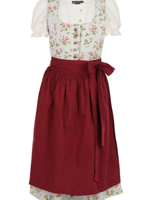 MADDOX Kinder Dirndl "Elli" 3-tlg. | Blümchen Hellblau Beere